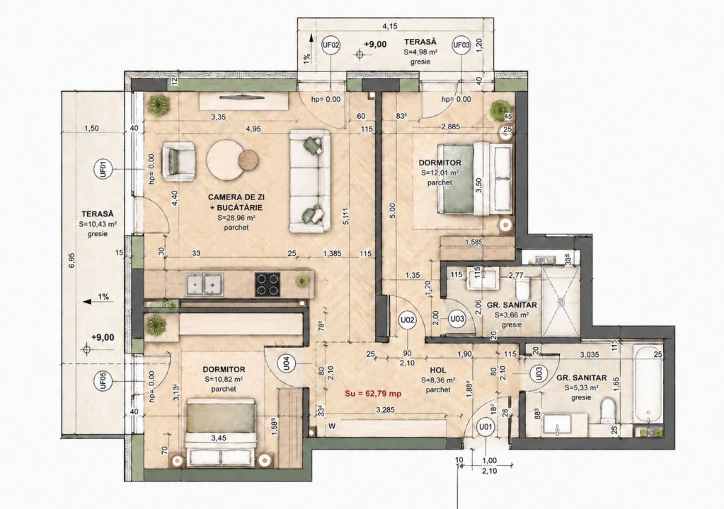 Apartament cu 3 camere in Terra Gardens, Cluj-Napoca – fotografia 7 din 7