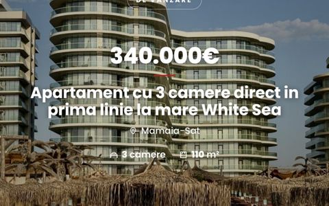 Apartament cu 3 camere direct in prima linie la mare White Sea