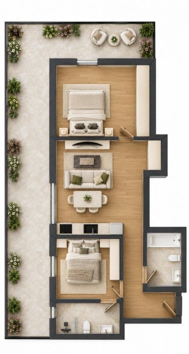 Apartament PREMIUM I 3 camere I 66 mp I  finisaje de inalta calitate I – fotografia 8 din 14