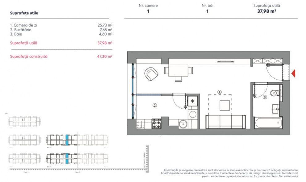 Garsoniera  / Finisaje premium / Metrou / Comision 0% / Pallady – fotografia 6 din 8