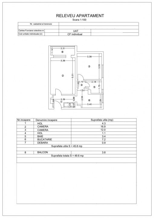 Apartament 2 camere de vânzare în zona City Park Mall – Școala Cambridge – fotografia 6 din 11