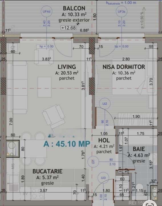 Apartament 2 Camere, LUX, 45 mp, lift, garaj, panoramic, zona Eroilor! – fotografia 8 din 9