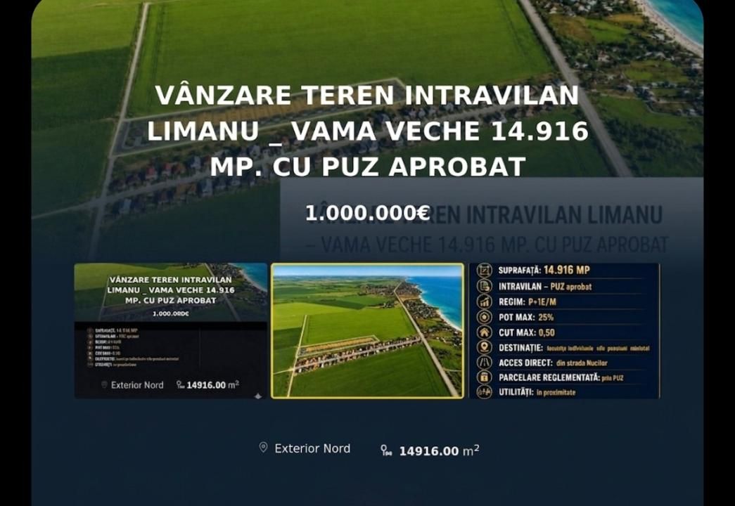 Vânzare teren intravilan Limanu _ Vama Veche 14.916 mp. cu PUZ aprobat – fotografia 4 din 9