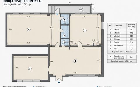 Spatiu comercial stradal vitrina 12 m  | Dezrobirii | 178.7 mp | 1.430 €