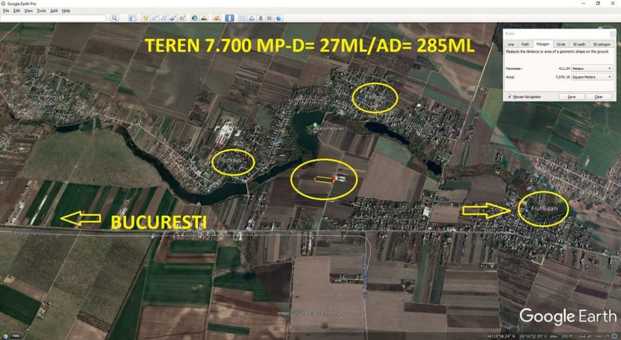Teren 7.700mp Frumusani. – fotografia 1 din 3