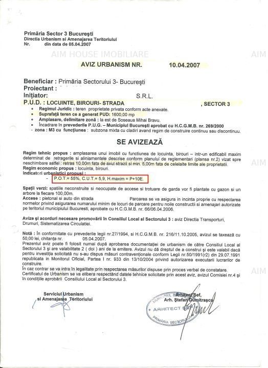 Teren 1.600mp Dristor cu PUD aprobat,D= 29ml/AD=55ml – fotografia 4 din 4