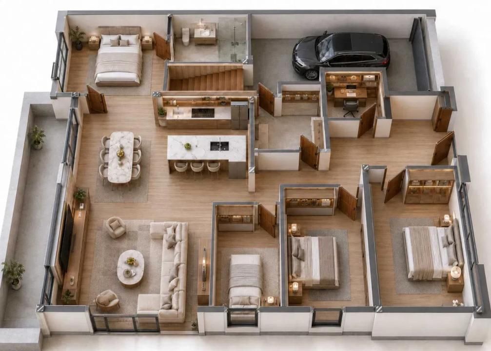Casă individuală | D+P | 4 dormitoare | garaj | 650mp teren | Popești – fotografia 3 din 4