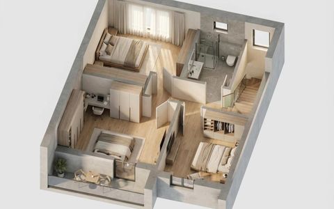 Apartament tip Duplex cu 4 camere și curte individuală de aproximativ 200 mp