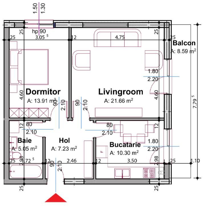 TVA inclus | Apartament 2 camere Pitesti | Zona Stadion – fotografia 10 din 15