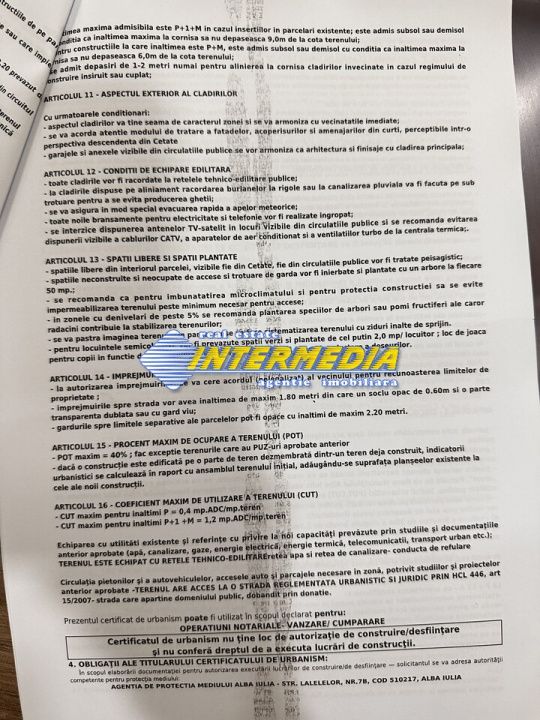 Teren intravilan 1300 mp de Vanzare Alba Iulia, Zona Apulum – fotografia 2 din 8