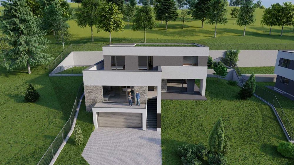 Teren de vânzare Feleacu, Cluj, 861 mp, Proiect aprobat, View panoramic – fotografia 1 din 5