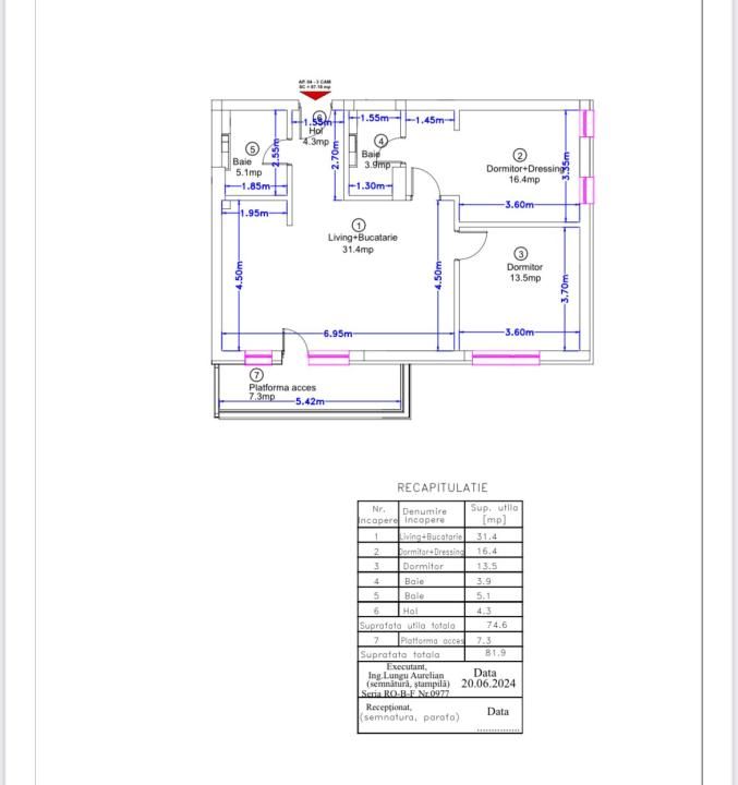 Apartament 3 Rooms + Terrace +Parking |MTM Residence-Rond OMV Pipera |Finalizat – fotografia 7 din 32