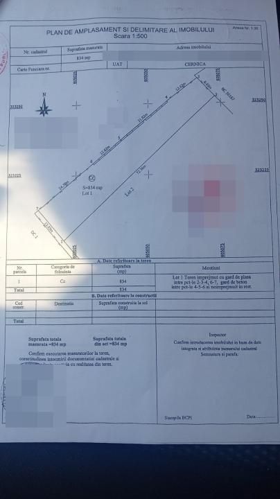 Vanzare teren 834mp Cernica,Tanganu, utilitati, strada asfaltata cu trotuar – fotografia 2 din 2