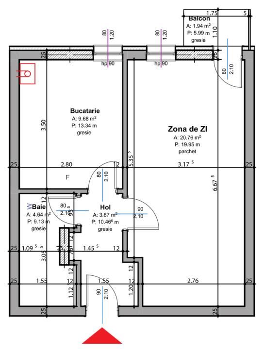 TVA inclus | Garsoniera decomandata in Pitesti | Zona Stadion – fotografia 7 din 12