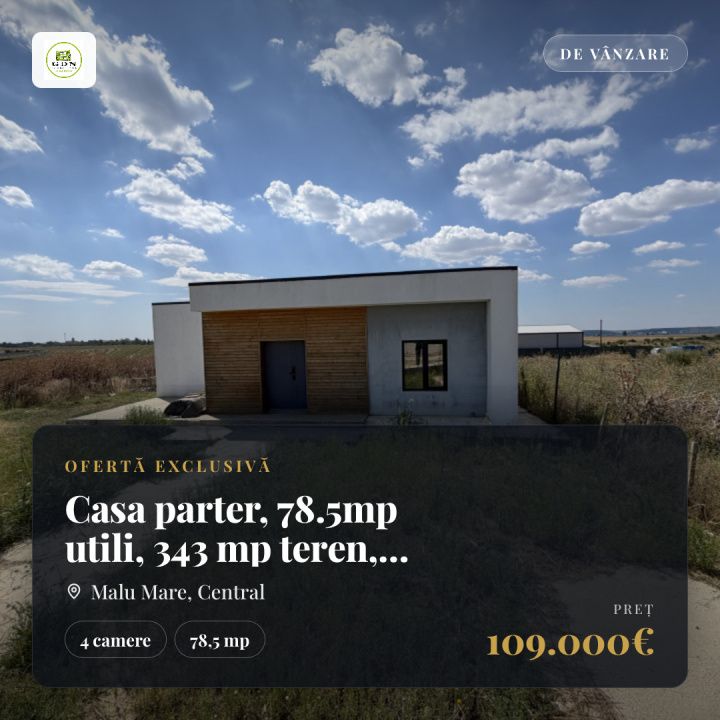 Casa parter, 78.5mp utili, 343 mp teren, Preajba, zona Selgros – fotografia 1 din 10