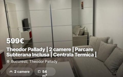 Theodor Pallady | 2 camere | Parcare Subterana Inclusa | Centrala Termica |