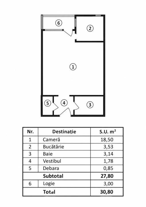 Garsonieră de vânzare în Titan, 30,80 mp, bloc anvelopat, Parc IOR, Metrou – fotografia 11 din 11