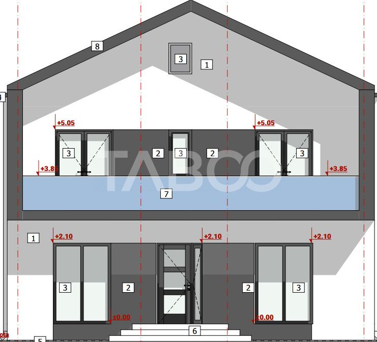 Casa spatioasa cu 4 camere si 3 bai de vanzare 254mp Turnisor – fotografia 3 din 9