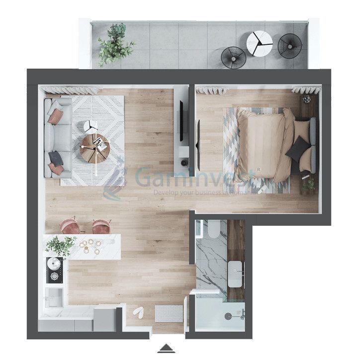 Studio dublu bloc nou in constructie zona Calea Aradului, Oradea V3310E – fotografia 2 din 7