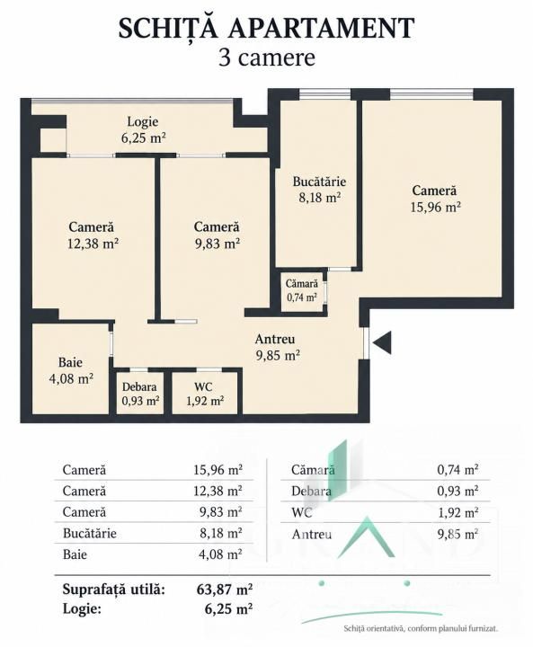 Ap 3 camere | 2 BAI | BALCON | Zona Manastur-Ion Mester – fotografia 1 din 18