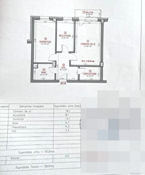 Apartament 2 camere, decomandat, parcare, balcon, mobilat și utilat–Florești – fotografia 10 din 10
