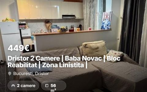 Dristor 2 Camere | Baba Novac | Bloc Reabilitat | Zona Linistita |