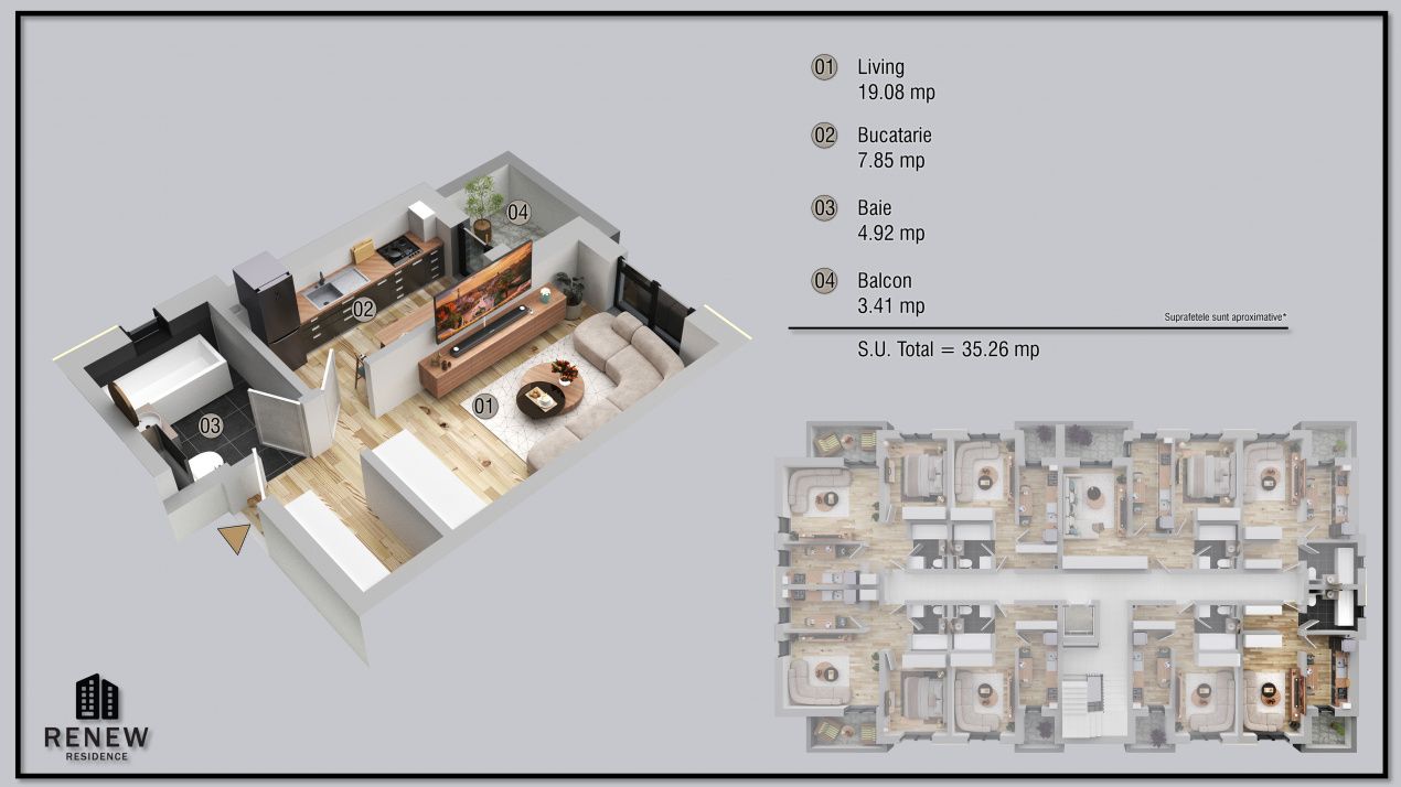 Garsoniera in zona Militari Residence bloc finalizat – fotografia 13 din 23