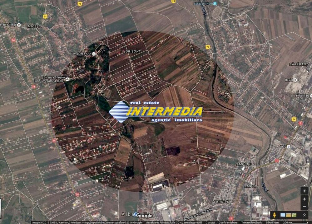 VANZARE Teren Intravilan 2040 mp D= 19 m. Alba Iulia iesire spre Cluj Utilitati – fotografia 3 din 7
