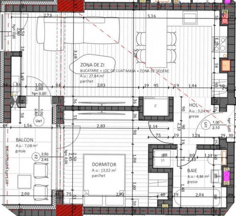 Apartament 2 camere, finisat, 49mp + balcon, bloc nou, zona BMW, Florești – fotografia 15 din 16
