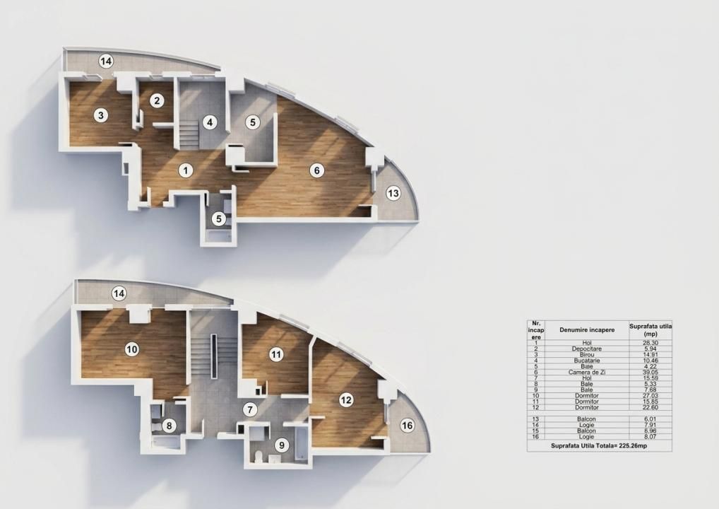 Apartament 5 camere, 197,31 mp, et. 24 și 25 West City Tower – fotografia 2 din 7