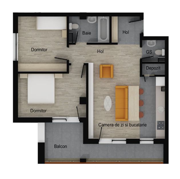 Apartament 3 camere | finisat | zona Muzeul Apei – fotografia 4 din 4