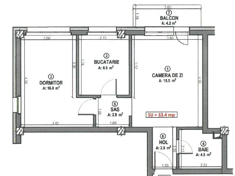 Apartament 2 camere | 54mp | balcon | Terra, Floresti – fotografia 7 din 7