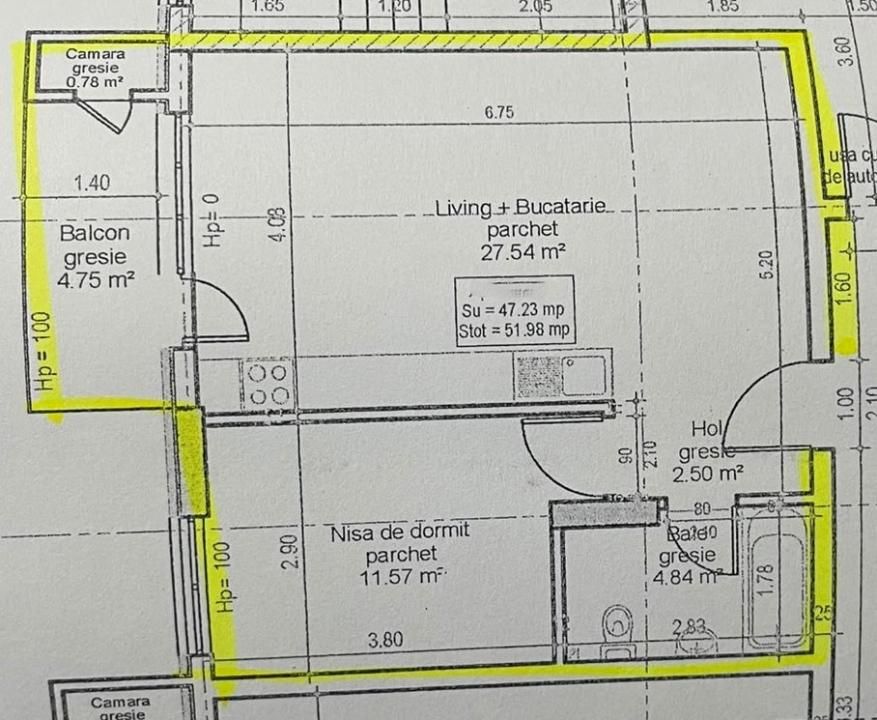Apartament 2 camere , 47 mp, etaj 3, lift, zona Avram Iancu! VIVO! – fotografia 8 din 8