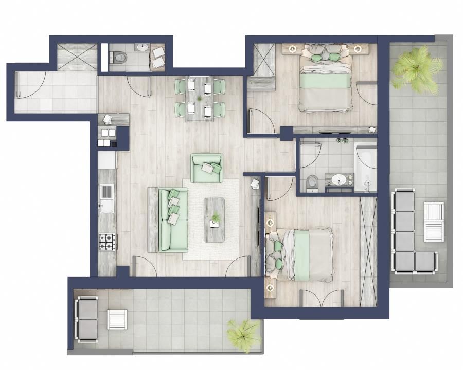 Apartament 3 camere, Parter, intabulare vara 2026 – fotografia 7 din 7