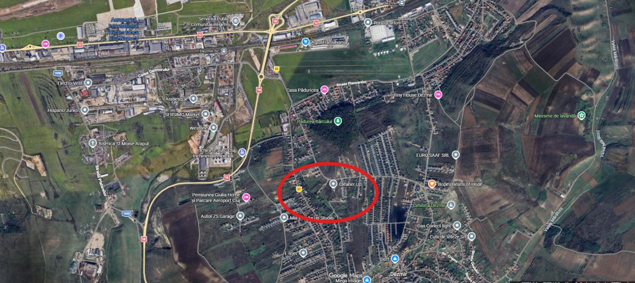 Teren intravilan cu autorizație de construire P+E, Dezmir – vedere panoramică – fotografia 3 din 12