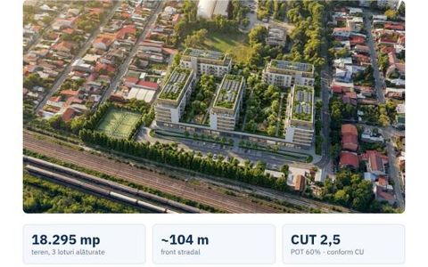 Teren dezvoltare rezidențială 18.295 mp — Sector 1, București | CUT 2.5, P+4E