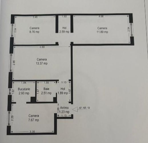 Apartament cu 4 camere, semidecomandat, etaj 4/5 - Sagului – fotografia 8 din 10