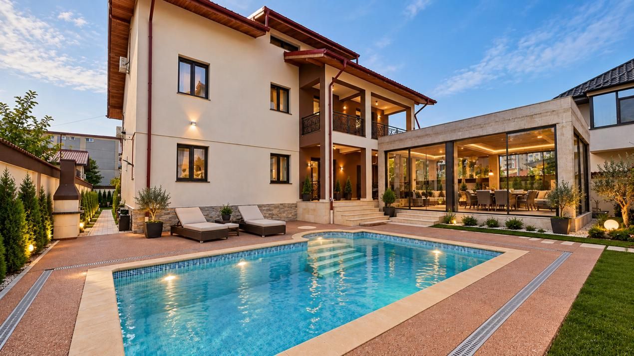Proprietate exclusivistă cu piscină, garaj și teren de 900 mp – fotografia 1 din 24