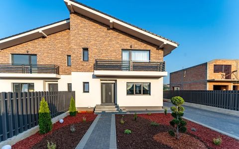 Casă cuplată semifinisată Jucu de Mijloc | 128 mp utili | Teren 630 mp
