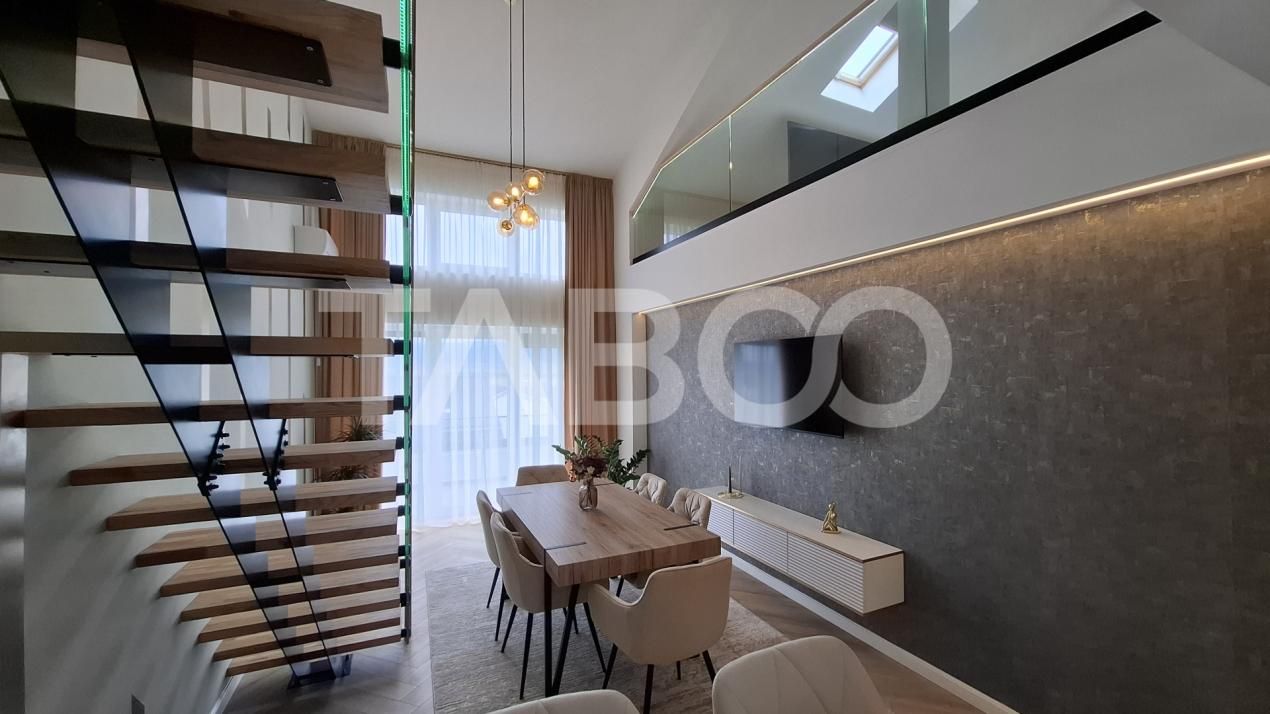 Penthouse lux ultrafinisat dotat si mobilat 2 nivele 131 mp si terasa – fotografia 19 din 20