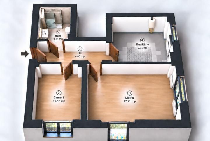 2 Camere de vanzare | Bucurestii Noi | Metrou | 0% Comision | Centrala – fotografia 7 din 7