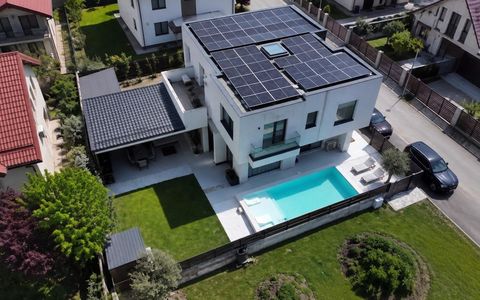 Vilă modernă 4 camere | 190MP | Teren 330MP | Piscină privată & vedere către lac
