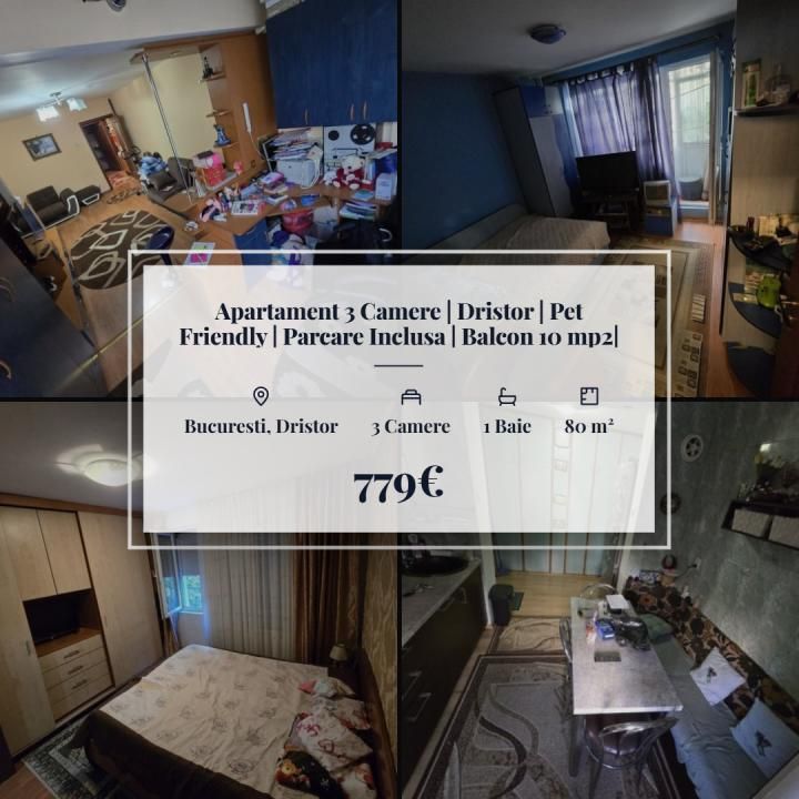 Apartament 3 Camere | Dristor | Pet Friendly | Parcare Inclusa | Balcon 10 mp2| – fotografia 1 din 9
