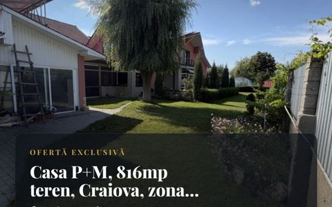 Casa P+M, 816mp teren, Craiova, zona lacul Tanchistilor