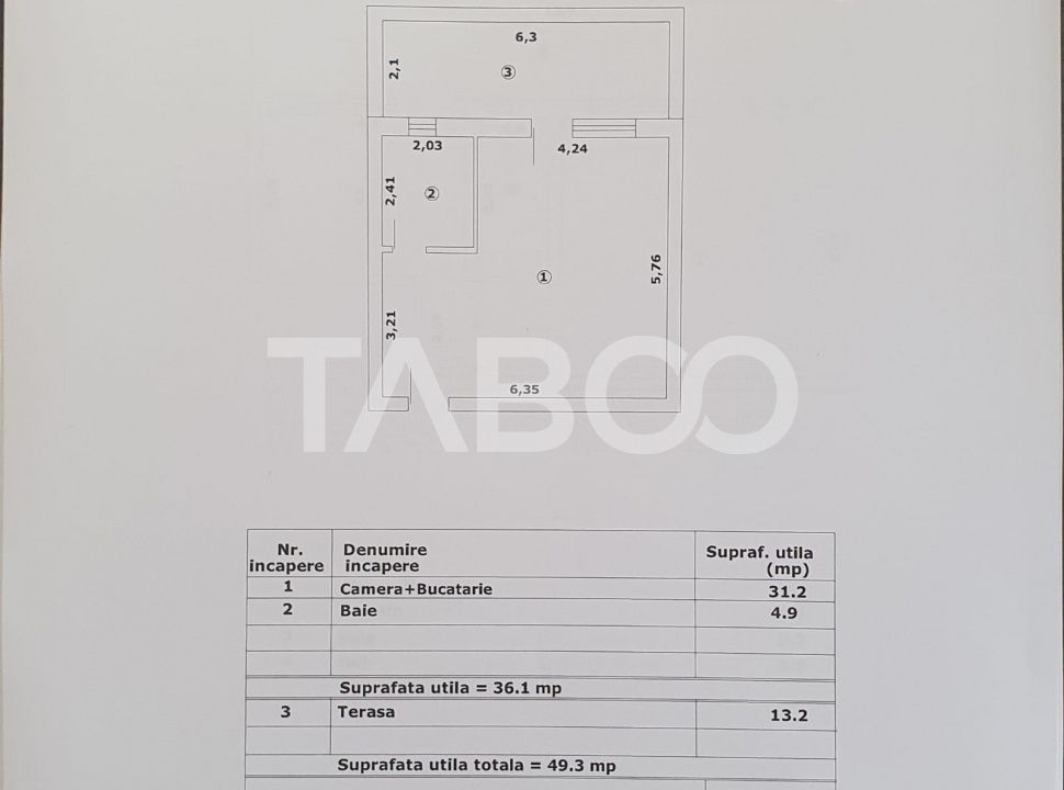 Studio de vanzare 36 mp utili + terasa 13 mp constructie noua 2026 – fotografia 3 din 3