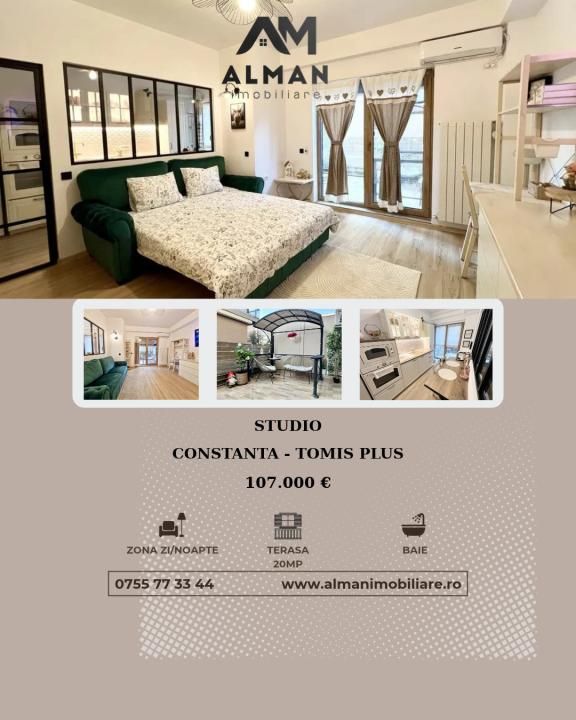 Comision 0 - Studio Modern cu Curte Privata Proprietate - Cartier Tomis Plus – fotografia 1 din 9
