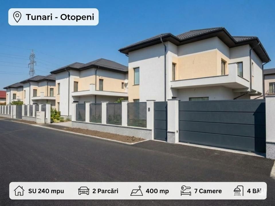 Vilă Tunari – Otopeni | 7 camere  | 240 mpu  | 400 teren – fotografia 1 din 20