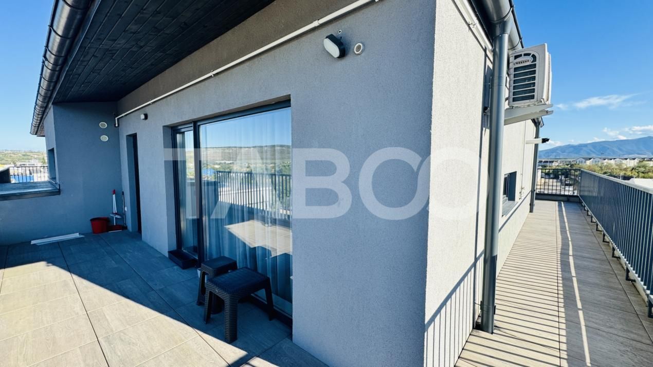 Penthouse cu terasa de 51mp de vanzare 3 camere 2 bai 1 parcare Sibiu – fotografia 2 din 10