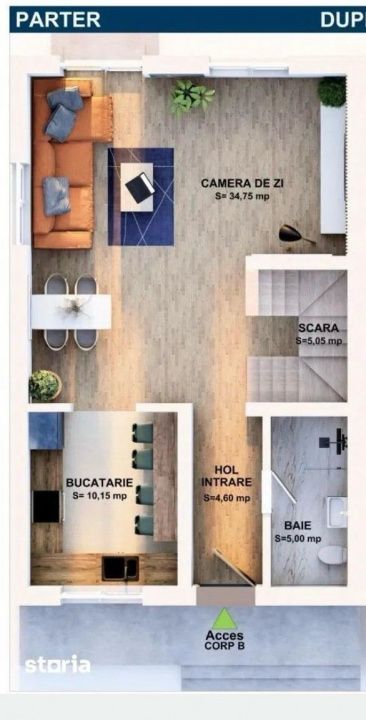 Casa-Duplex-4 camere-115mp-Curte-300mp-Utilitati-Sanpetru-Brasov – fotografia 18 din 19