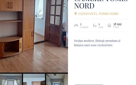 partament 2 Camere Tomis Nord | Centrală pe Gaze |